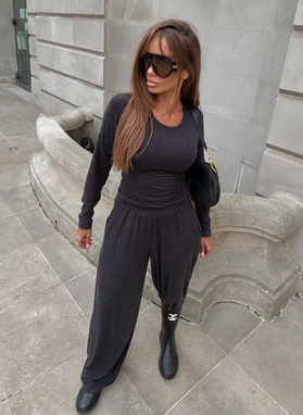 BARI LONG women's set – black melange