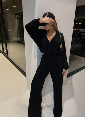 MODA Women's Jumpsuit with a Braided Weave