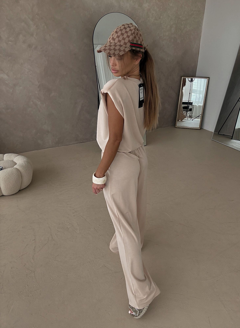 Dwuczęściowy komplet damski LADONNA beżowy