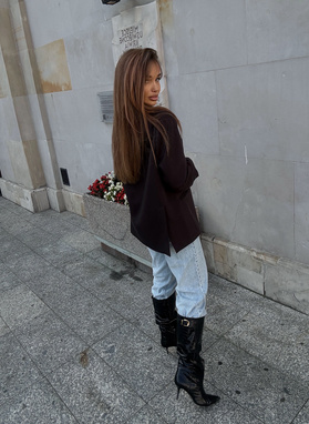 Women's brown oversized blazer