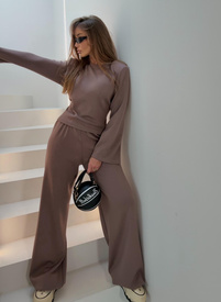 MAGNOLIA Set: Pants and Sweatshirt in Mocha