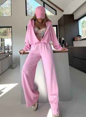 Pink two-piece tracksuit set