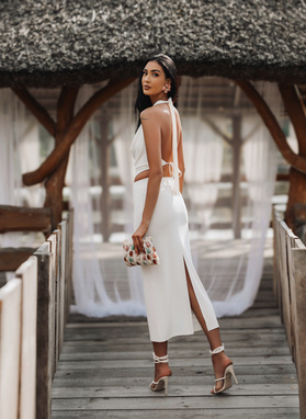 MARSYLIA Blouse and Skirt Set, White