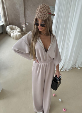 MODA Women's Beige Viscose Jumpsuit