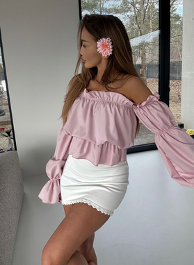 MARBELA Off-the-Shoulder Blouse in Pink