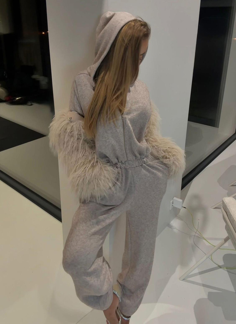 SONIA Women's Jumpsuit with Mocha Wool