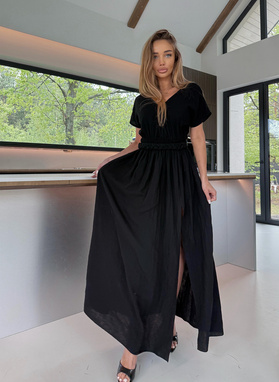Black women's muslin dress