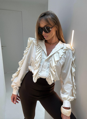 FLAMENCO White Ruffled Blouse