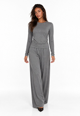 BARI LONG women's set, gray melange