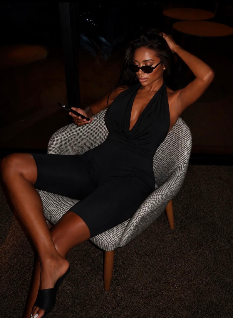 INGA Black Fitted Jumpsuit