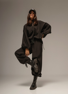 AZJA Set: Black Pants and Sweatshirt