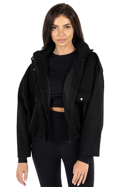 LIVIA Women's Black Suede Jacket