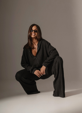 MODA Women's Jumpsuit with a Braided Weave