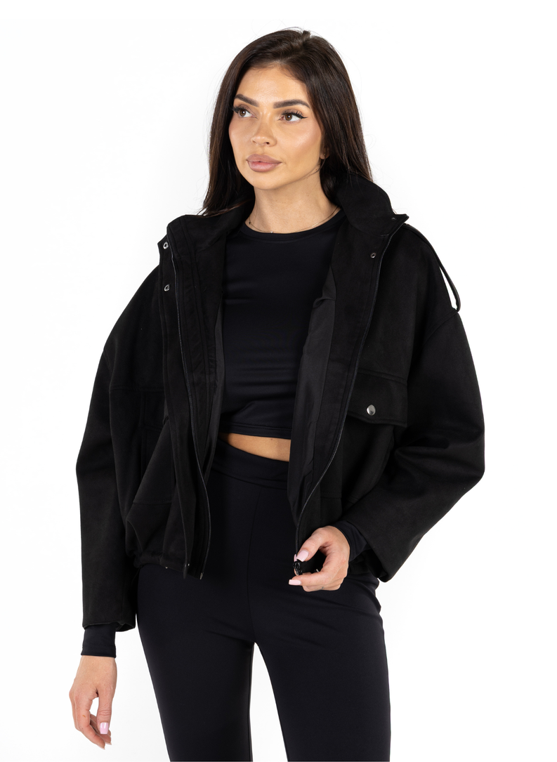 LIVIA Women's Black Suede Jacket