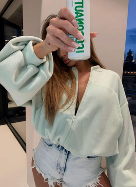 BOHO Fleece Sweatshirt in Pistachio