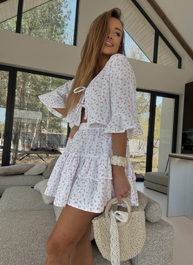 Pink muslin set for women