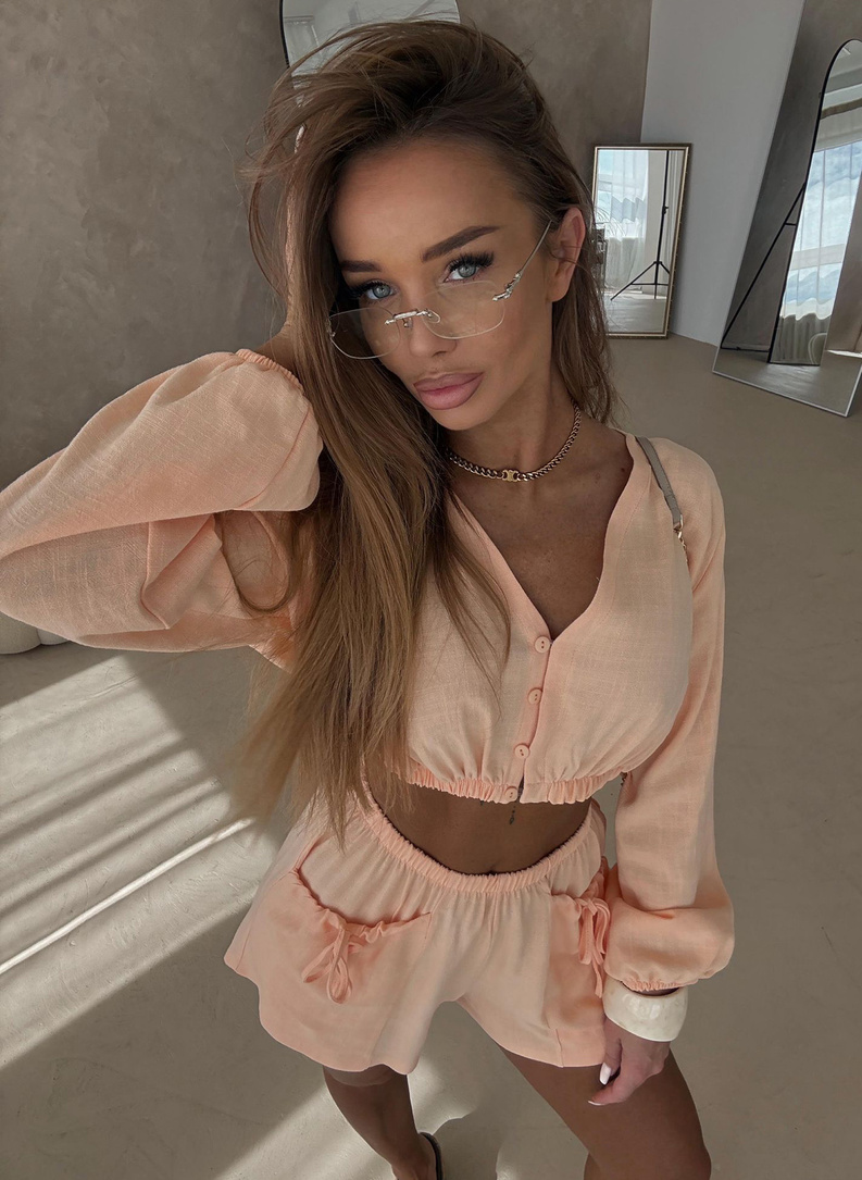 Orange LIZBONA Linen Set
