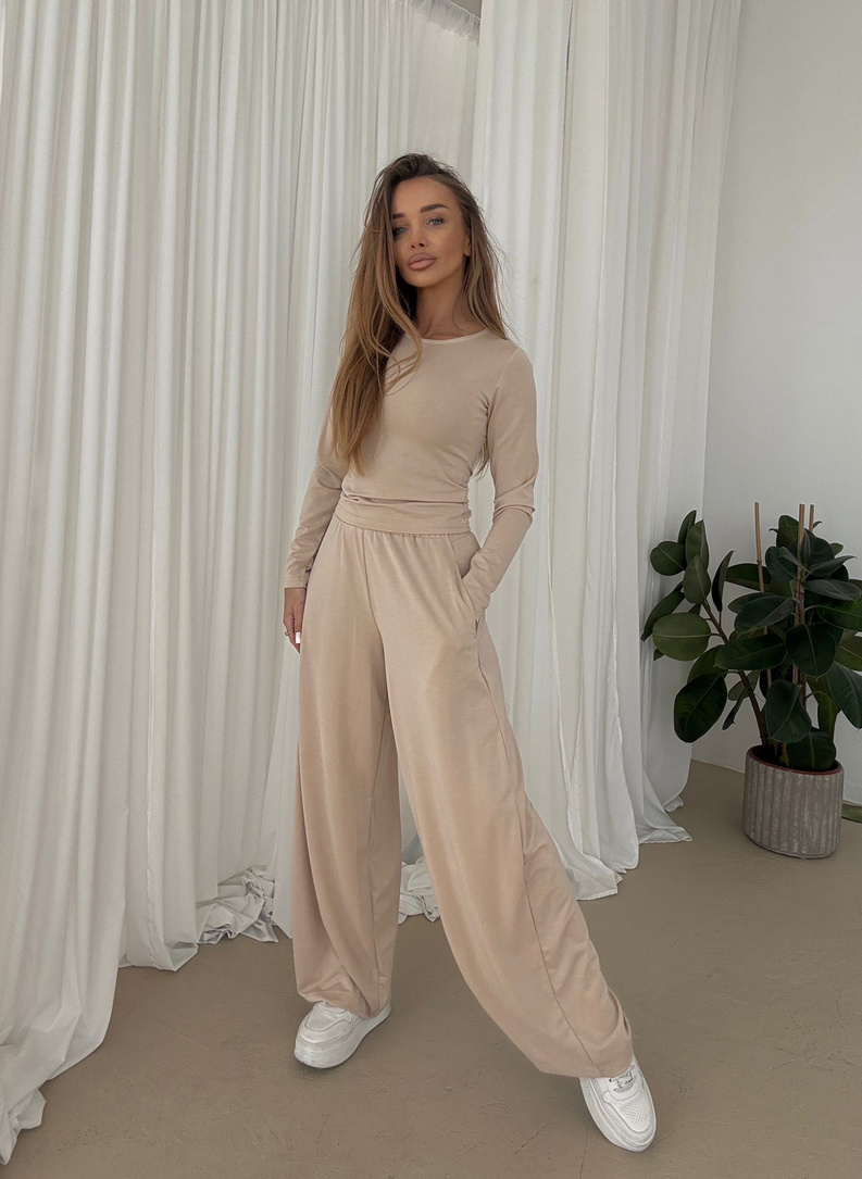 BARI LONG Women's Set, Beige