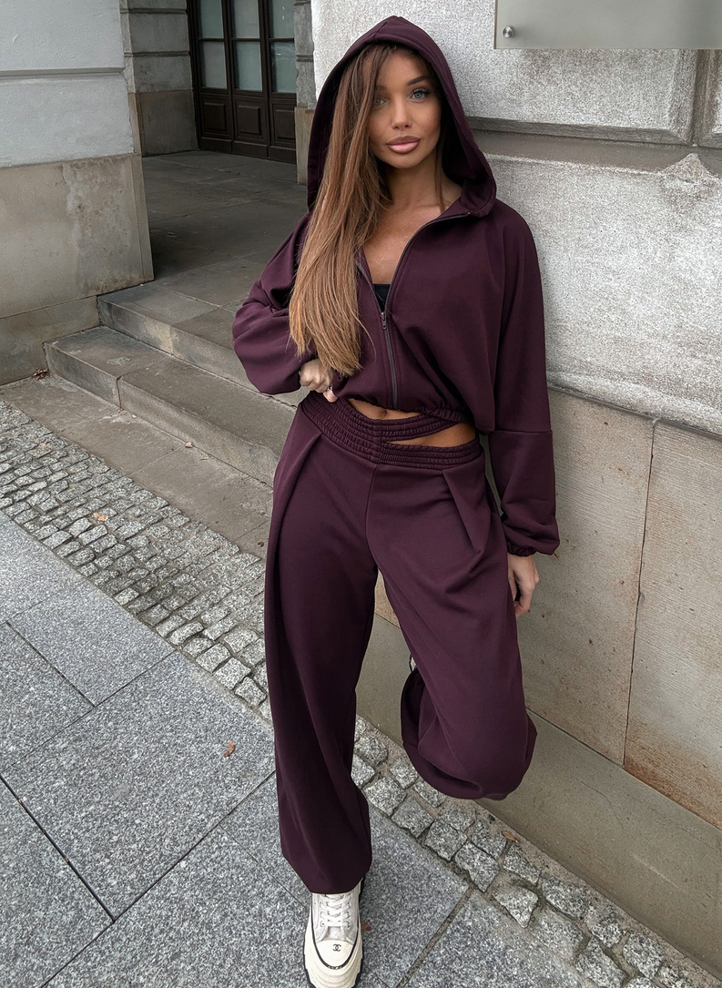 Komplet dresowy damski RIVA bordowy