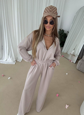 MODA Women's Beige Viscose Jumpsuit