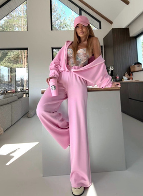 Pink two-piece tracksuit set