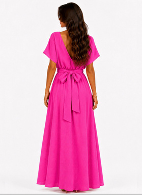Pink muslin dress for women