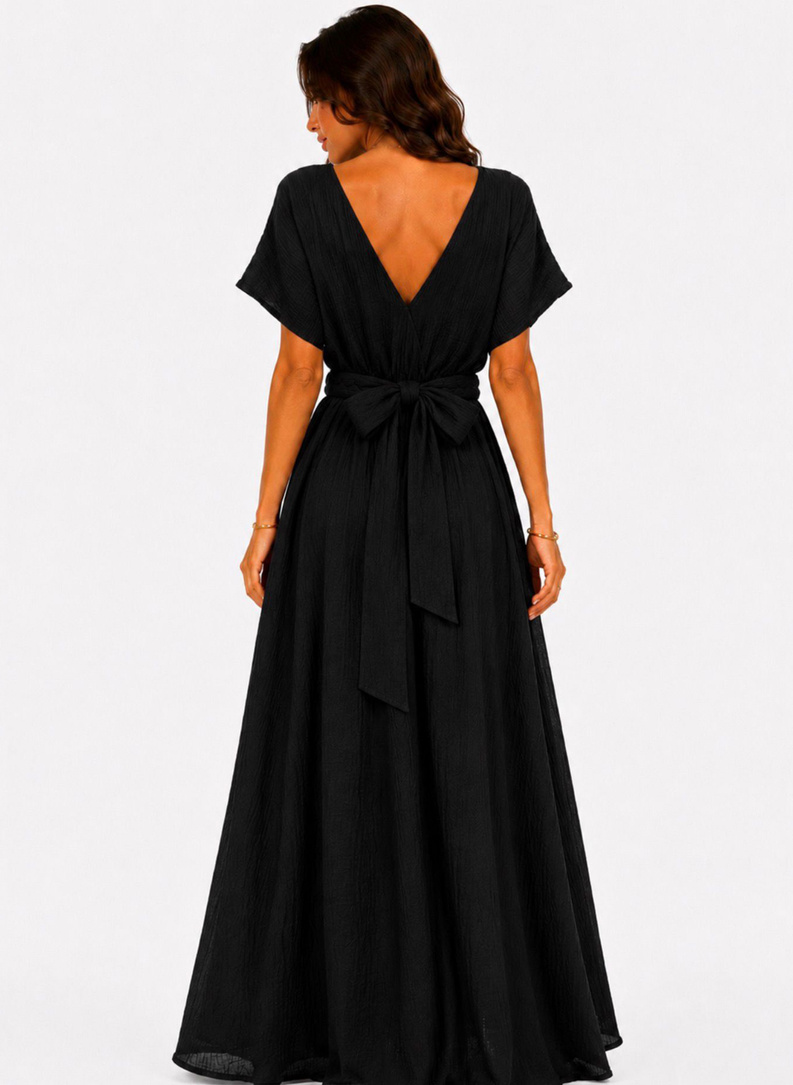 Black women's muslin dress
