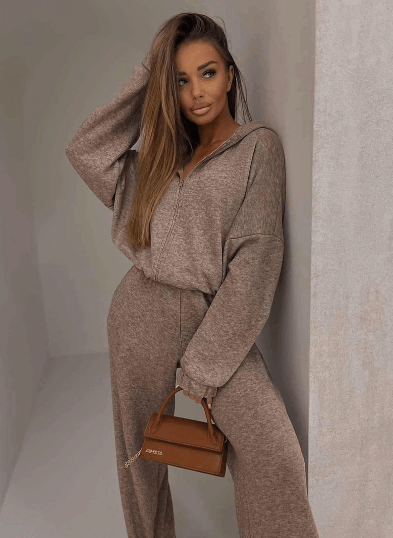 Mokka Solid Women's Set with Wool