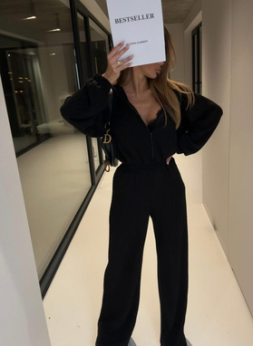 MODA Women's Jumpsuit with a Braided Weave