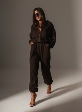 SONIA Women's Brown Wool Jumpsuit