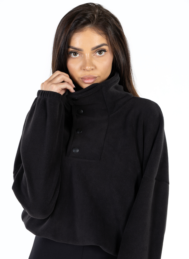 ASPEN Women's Black Fleece Sweatshirt