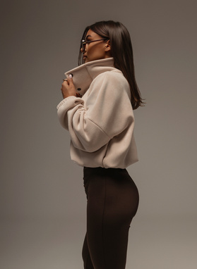 ASPEN Women's Beige Fleece Sweatshirt