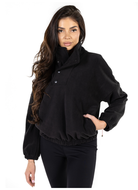 ASPEN Women's Black Fleece Sweatshirt