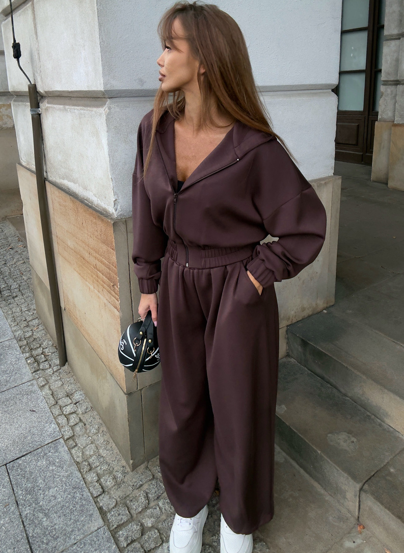 Women's tracksuit set ROMA brown