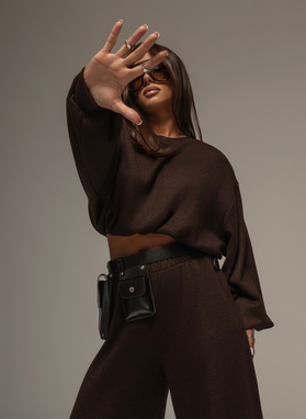 TEMI Black Sweatsuit Set
