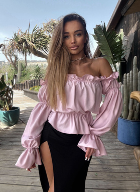 MARBELA Off-the-Shoulder Blouse in Pink