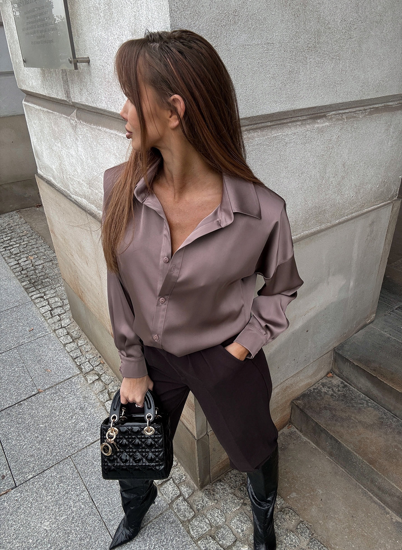 Koszulowe body AMELIA mokka