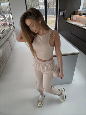SAVE Set: Beige Sweatshirt and Sweatpants