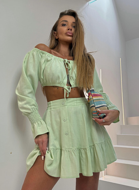 BRISTOL 2-in-1 Women's Linen Set, Pistachio