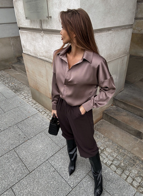 Koszulowe body AMELIA mokka