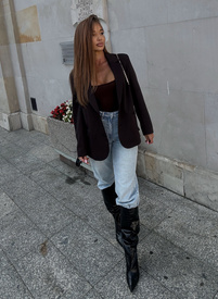 Women's brown oversized blazer