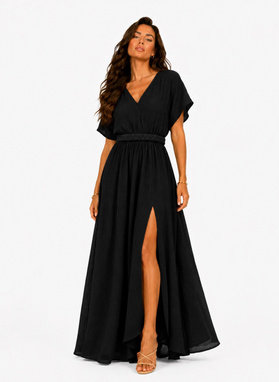 Black women's muslin dress