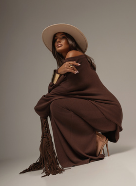 OSLO Set: Brown Sweatshirt and Skirt