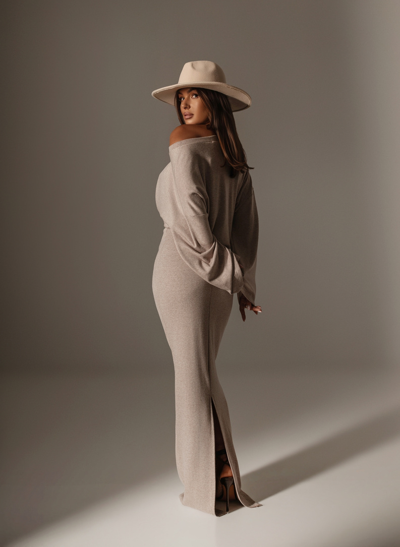 OSLO Set: Sweatshirt and Skirt in Mocha
