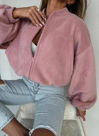 BOHO Fleece Sweatshirt in Powder Pink