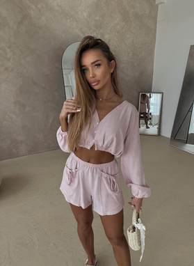 Pink LIZBONA Linen Set